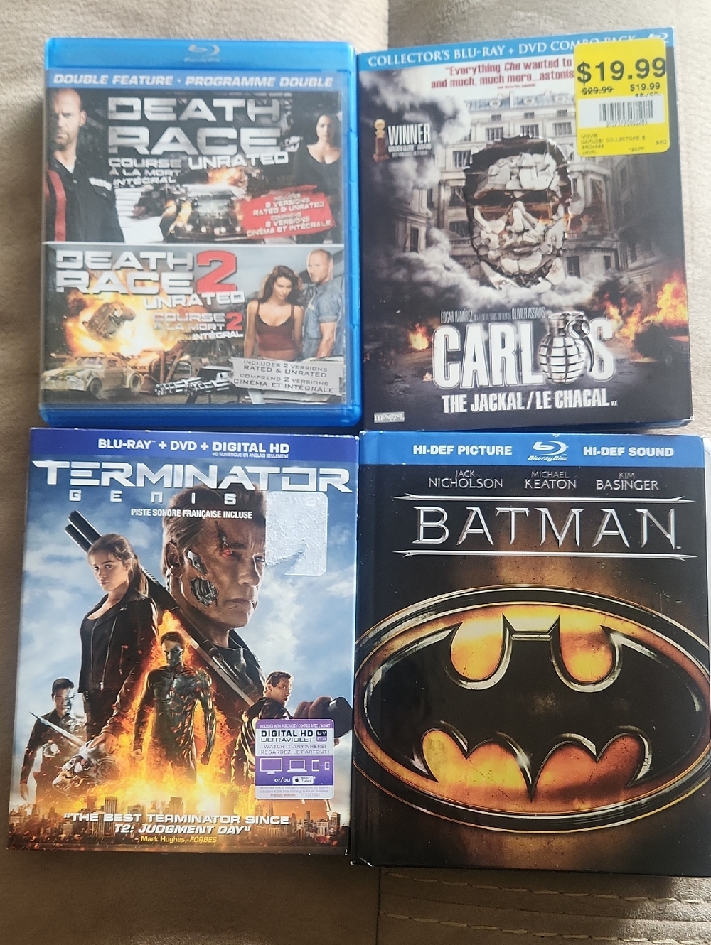4 Blue Ray Movies